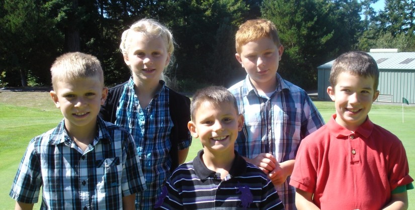 Junior golfers - all smiles